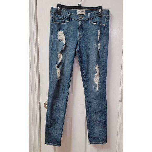 FRAME Le Skinny The Jeans Distressed 29 - Picture 2 of 10